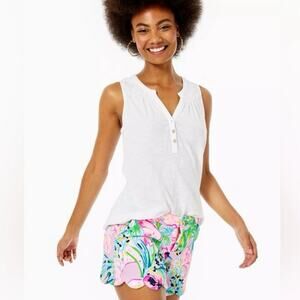 Lilly Pulitzer NWT Resort White Essie Tank Top, Size Medium
